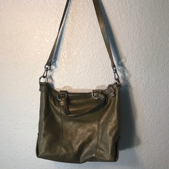 Olive Green“The Sak”Hobo COW LEATHER Bag - Picture 2 of 10